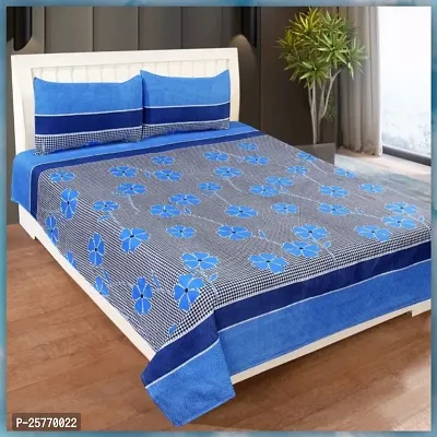 Stylish Polycotton Double Bedsheet with Pillow Covers