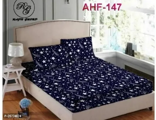 3D Printed 100% polycotton bedsheet for double bed with 2 pillow covers