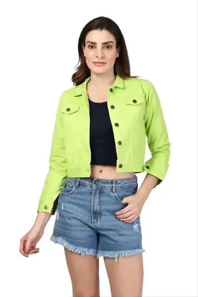 Trendy Colored Denim Jacket