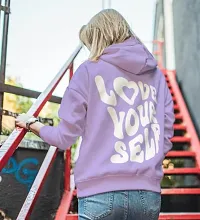 Women Magenta Color Lovely Hoody Full Sleeve Solid Hooded Sweatshirt.-thumb1