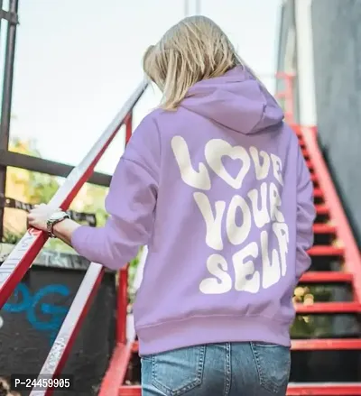 Women Magenta Color Lovely Hoody Full Sleeve Solid Hooded Sweatshirt.-thumb2