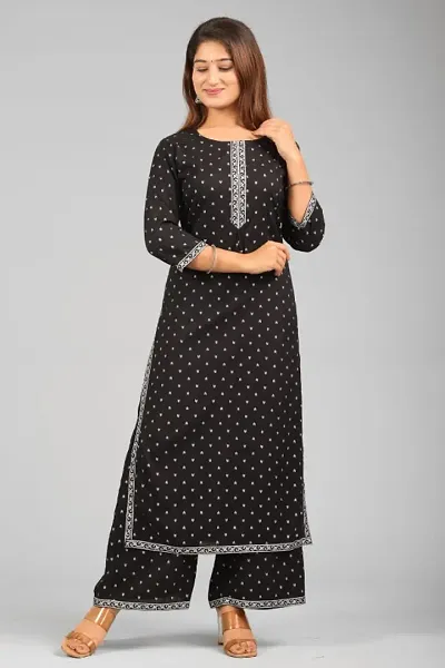 Trendy Rayon Kurti With Palazzo For Women