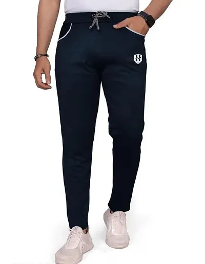 Stylish Polyester Regular Fit Regular Track Pants For Men