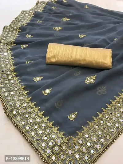 Fancy Dola Silk Saree with Blouse Piece for Women-thumb0