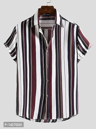 Elegant Cotton Striped Un-Stitched Shirts For Men- 2.25 Mtr-thumb0