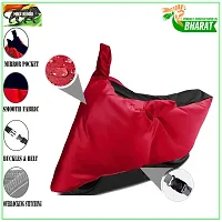 HEDWING:- Present Bike Cover Comfortable for Bajaj Pulsar 200NS FI BS6 Water Resistant Dustproof/ UV-Ray/ Indoor/Outdoor and Parking with All Varients Full Body Protection(Red and Black)-thumb1