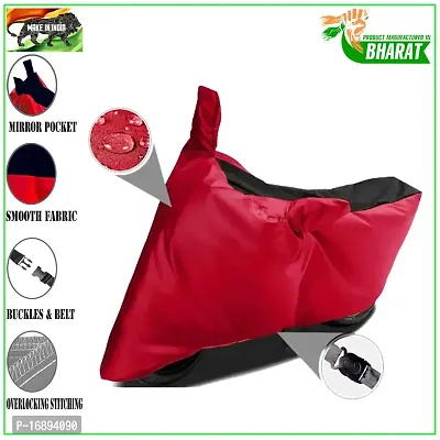 HEDWING:- Present Bike Cover Comfortable for Bajaj Pulsar 200NS FI BS6 Water Resistant Dustproof/ UV-Ray/ Indoor/Outdoor and Parking with All Varients Full Body Protection(Red and Black)-thumb2