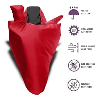 HEDWING:- Present Bike Cover Comfortable for Hero Splendor iSmart New BS6 Water Resistant Dustproof/ UV-Ray/ Indoor/Outdoor and Parking with All Varients Full Body Protection(Red and Black)-thumb4