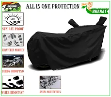 HEDWING-Best Quality Bike Body Cover Compatible For Honda Activa Prem 6G  Water Resistant Dustproof/Indoor/Outdoor and Parking with All Varients Full Body Protection(colour-Black)-thumb2