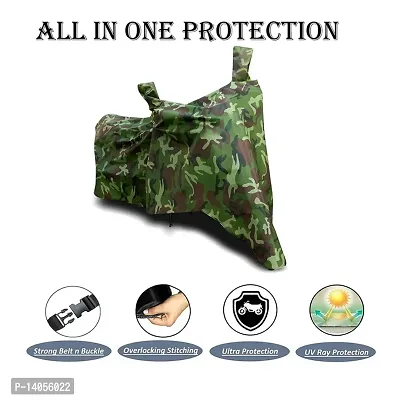 Full Body Protection Bike/Scooty Bike Body Cover Compatible For Jawa Single Channel BS6 with All Varients Full Body Protection- Jungle Green-thumb2