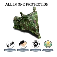 Full Body Protection Bike/Scooty Bike Body Cover Compatible For Hero Splendor Plus Xtec with All Varients Full Body Protection- Jungle Green-thumb1