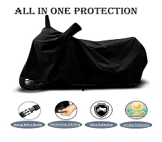 HEDWING-Best Quality Bike Body Cover Compatible For Ampere Reo Water Resistant Dustproof/Indoor/Outdoor and Parking with All Varients Full Body Protection(colour-Black)-thumb3