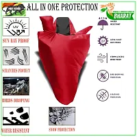 HEDWING:- Present Bike Cover Comfortable for Hero Destini 125 Water Resistant Dustproof/ UV-Ray/ Indoor/Outdoor and Parking with All Varients Full Body Protection(Red and Black)-thumb2