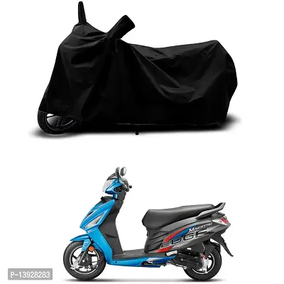 HEDWING-Best Quality Bike Body Cover Compatible For Hero Maestro Edge 110 FI Water Resistant Dustproof/Indoor/Outdoor and Parking with All Varients Full Body Protection(colour-Black)