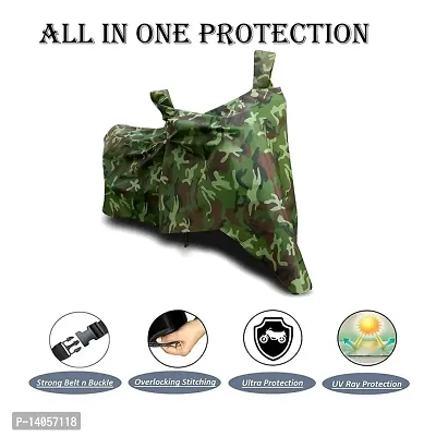 Full Body Protection Bike/Scooty Bike Body Cover Compatible For TVS Scooty Pep+ with All Varients Full Body Protection- Jungle Green-thumb2
