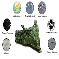 Full Body Protection Bike/Scooty Bike Body Cover Compatible For Hero Splendor Plus Xtec with All Varients Full Body Protection- Jungle Green-thumb2