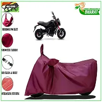 HEDWING:- Motorcycle/scooty Cover Comfortable for Joy Monster Bike Water Resistant Dustproof/ UV-Ray/ Indoor/Outdoor and Parking with All Varients Full Body Protection(mahroon)-thumb1