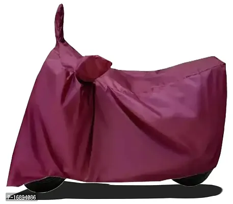 HEDWING:- Motorcycle/scooty Cover Comfortable for Hero Pleasure 110 BS6 Water Resistant Dustproof/ UV-Ray/ Indoor/Outdoor and Parking with All Varients Full Body Protection(mahroon)