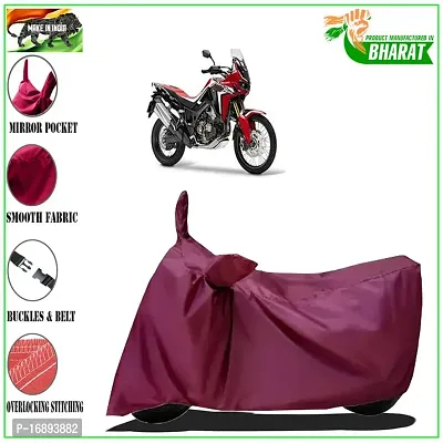 HEDWING:- Motorcycle/scooty Cover Comfortable for Honda CRF1000L Africa Twin Water Resistant Dustproof/ UV-Ray/ Indoor/Outdoor and Parking with All Varients Full Body Protection(mahroon)-thumb2