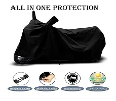 HEDWING-Best Quality Bike Body Cover Compatible For Hero Maestro Edge 125 Drum Water Resistant Dustproof/Indoor/Outdoor and Parking with All Varients Full Body Protection(colour-Black)-thumb3