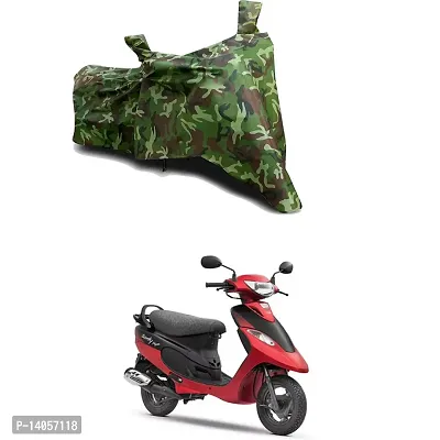 Full Body Protection Bike/Scooty Bike Body Cover Compatible For TVS Scooty Pep+ with All Varients Full Body Protection- Jungle Green-thumb0