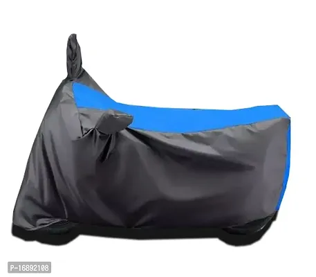 HEDWING:- Motorcycle/scooty Cover Comfortable for TVS Sport KS Water Resistant Dustproof/ UV-Ray/ Indoor/Outdoor and Parking with All Varients Full Body Protection(Gray and Blue)