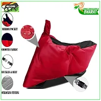 HEDWING:- Present Bike Cover Comfortable for Suzuki Access 125 SE Water Resistant Dustproof/ UV-Ray/ Indoor/Outdoor and Parking with All Varients Full Body Protection(Red and Black)-thumb1