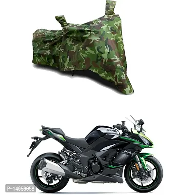 Full Body Protection Bike/Scooty Bike Body Cover Compatible For Kawasaki Ninja 1000SX with All Varients Full Body Protection- Jungle Green-thumb0