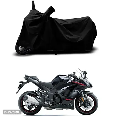 HEDWING-Best Quality Bike Body Cover Compatible For Kawasaki Ninja 1000SX BS6 Water Resistant Dustproof/Indoor/Outdoor and Parking with All Varients Full Body Protection(colour-Black)-thumb0