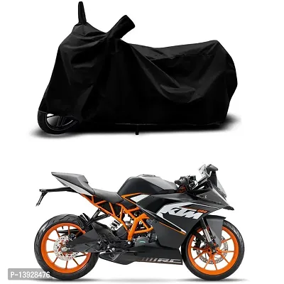 HEDWING-Best Quality Bike Body Cover Compatible For KTM RC 200 STD Water Resistant Dustproof/Indoor/Outdoor and Parking with All Varients Full Body Protection(colour-Black)