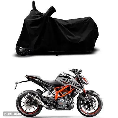 HEDWING-Best Quality Bike Body Cover Compatible For KTM 250 Duke BS6 Water Resistant Dustproof/Indoor/Outdoor and Parking with All Varients Full Body Protection(colour-Black)-thumb0