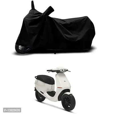 HEDWING-Best Quality Bike Body Cover Compatible For OLA S1 BS6 Water Resistant Dustproof/Indoor/Outdoor and Parking with All Varients Full Body Protection(colour-Black)-thumb0