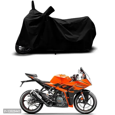 HEDWING-Best Quality Bike Body Cover Compatible For KTM 2022 RC 390 GP Edition Water Resistant Dustproof/Indoor/Outdoor and Parking with All Varients Full Body Protection(colour-Black)