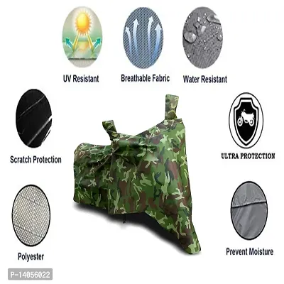 Full Body Protection Bike/Scooty Bike Body Cover Compatible For Jawa Single Channel BS6 with All Varients Full Body Protection- Jungle Green-thumb3