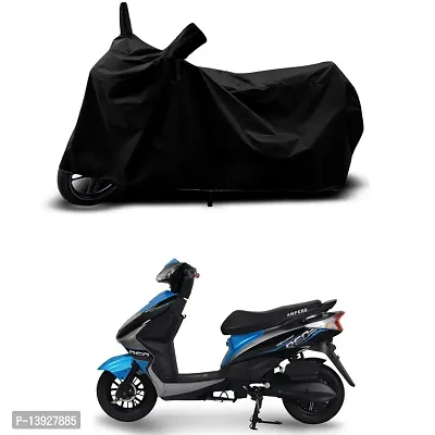 HEDWING-Best Quality Bike Body Cover Compatible For Ampere Reo Water Resistant Dustproof/Indoor/Outdoor and Parking with All Varients Full Body Protection(colour-Black)-thumb0
