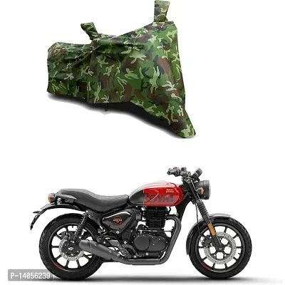 Full Body Protection Bike/Scooty Bike Body Cover Compatible For Royal Enfie Hunter 350 Metro with All Varients Full Body Protection- Jungle Green