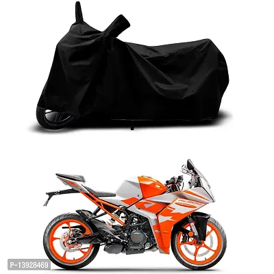 HEDWING-Best Quality Bike Body Cover Compatible For KTM RC 200 Water Resistant Dustproof/Indoor/Outdoor and Parking with All Varients Full Body Protection(colour-Black)