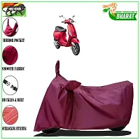 HEDWING:- Motorcycle/scooty Cover Comfortable for Vespa SXL Water Resistant Dustproof/ UV-Ray/ Indoor/Outdoor and Parking with All Varients Full Body Protection(mahroon)-thumb1