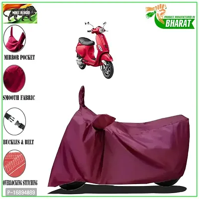 HEDWING:- Motorcycle/scooty Cover Comfortable for Vespa SXL Water Resistant Dustproof/ UV-Ray/ Indoor/Outdoor and Parking with All Varients Full Body Protection(mahroon)-thumb2