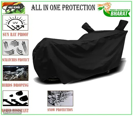 HEDWING-Best Quality Bike Body Cover Compatible For Honda CB300R STD Water Resistant Dustproof/Indoor/Outdoor and Parking with All Varients Full Body Protection(colour-Black)-thumb3