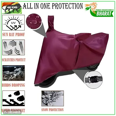 HEDWING:- Motorcycle/scooty Cover Comfortable for Vespa SXL Water Resistant Dustproof/ UV-Ray/ Indoor/Outdoor and Parking with All Varients Full Body Protection(mahroon)-thumb3