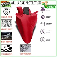 HEDWING:- Present Bike Cover Comfortable for Suzuki Access 125 SE Water Resistant Dustproof/ UV-Ray/ Indoor/Outdoor and Parking with All Varients Full Body Protection(Red and Black)-thumb2
