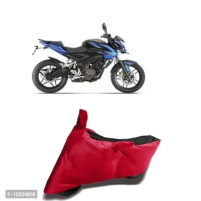 HEDWING:- Present Bike Cover Comfortable for Bajaj Pulsar 200NS FI BS6 Water Resistant Dustproof/ UV-Ray/ Indoor/Outdoor and Parking with All Varients Full Body Protection(Red and Black)