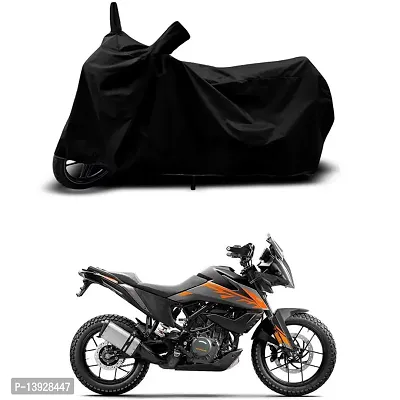 HEDWING-Best Quality Bike Body Cover Compatible For KTM 390 Adventure Water Resistant Dustproof/Indoor/Outdoor and Parking with All Varients Full Body Protection(colour-Black)