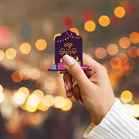 Festiko? 24 Pcs Happy Diwali Cards, Subh Deepawali Wishing Cards, Diwali Cards Diya Theme, Message Card for Diwali-thumb3