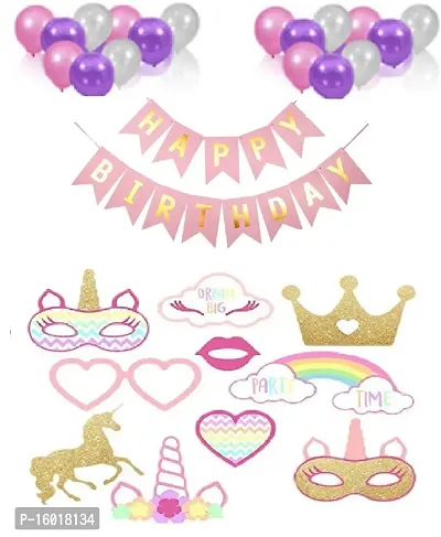 Festiko Unicorn Decorations for Birthday Party/Unicorn Theme Birthday Decorations/Unicorn Party Supplies for Birthday/Unicorn Theme for Girls (Combo-5)-thumb0