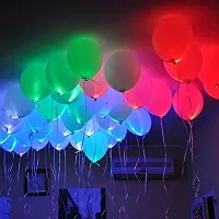Festiko Curing Ribbon Balloons Combo for Diwali decoration/5pcs LED balloons/225M 1pcs Balloon Curling Ribbon/with 1pcs Free Mini Balloons Pump (Pack of 7)(Light Blue)-thumb2