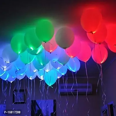 Festiko Curing Ribbon Balloons Combo for Diwali decoration/5pcs LED balloons/225M 1pcs Balloon Curling Ribbon/with 1pcs Free Mini Balloons Pump (Pack of 7)(Light Blue)-thumb3