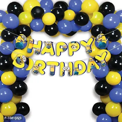 Festiko? Minion Theme Combo (26 Pcs), Minion Theme Birthday Decoration Supplies, Minion Theme Party Favors (Banner  Balloons)