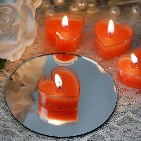 Festiko Candles Rose Aroma Scented Heart Tealight Candles (Pack of 10)